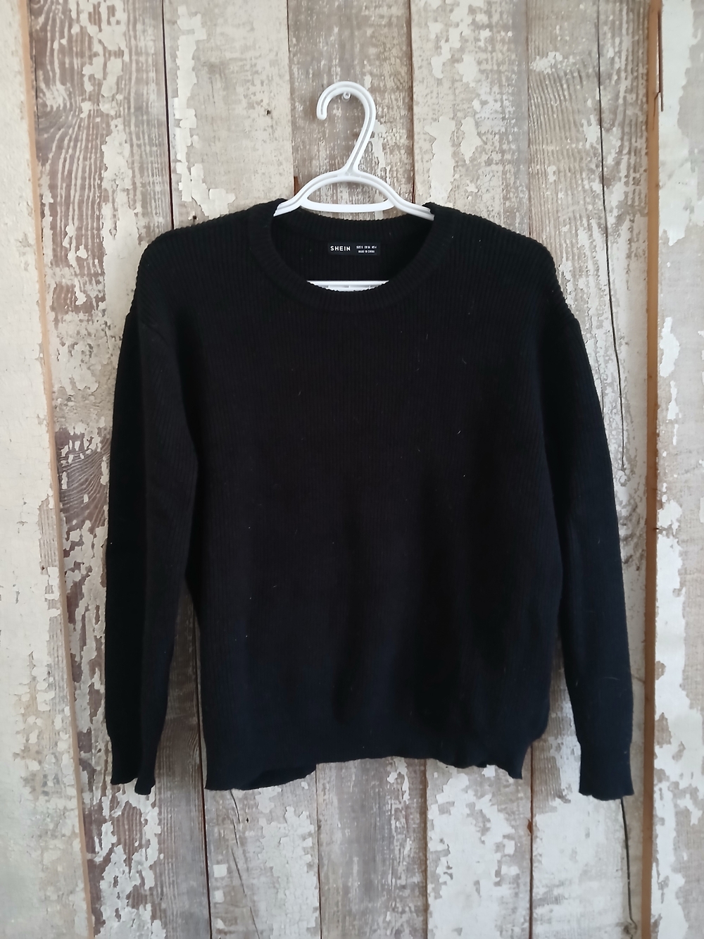 (2/20$)Shein Women Black Crewneck Knit Sweater
